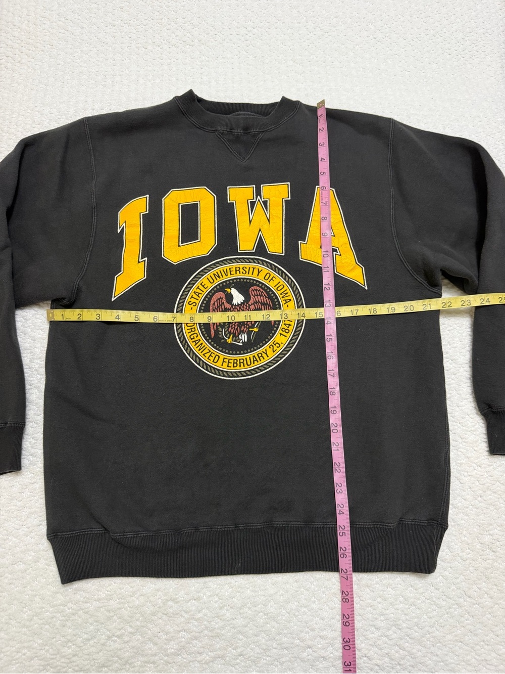 University of Iowa Hawkeyes Galt Sand Crewneck Sweater Vintage Size Medium - Picture 8 of 9